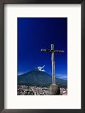Antigua City and Water Volcano, Sacatepequez, Guatemala Framed Photographic Poster Print by Alfredo Maiquez, 17x21
