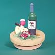 Wine & Cheese Candle Topper by Annalee Wine & Cheese Candle Topper by Annalee