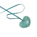 Lola Rose Small Flat Faceted Heart Pendant In Amazonite