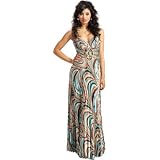 Neapolitan Swirl Satin Beaded Pleated Formal Gown Prom Dress