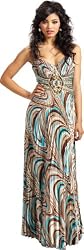 Neapolitan Swirl Satin Beaded Pleated Formal Gown Prom Dress