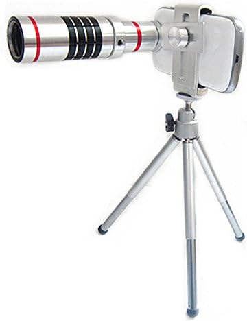 Lesung®18x Super Magnifier Zoom Aluminum Universal Manual Focus Telephoto Telesocpe Phone Camera Lens Kit with Tripod for iPhone 4 4S 5 5S 5C itouch Samsung Galaxy S3/i9300/S4/i9500/S5/Note 1/2/3