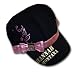 Disney Hannah Montana Girl's Black Newsboy Cap Hat