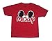 Disney Mickey Mouse Little Boys Toddler Family T Shirt (4T, Red)