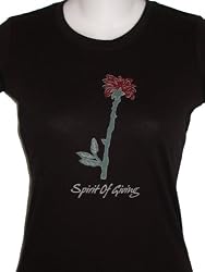 Junior Women's T-shirt Top w/ Rose Design