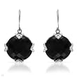 FPJ Irresistible Earrings With Precious Stones - Genuine Diamonds and Onyxes Made in 14K White Gold. Total item weight 6.9g Length 28mm