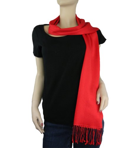 Pashmina/Silk Scarf Red