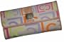 Women's Liz Claiborne Checkbook Wallet White Multi Heritage Flats Boxed