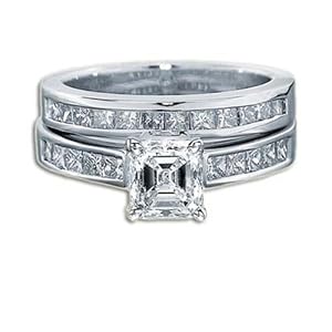 2.45 CT ENGAGEMENT RING SET E VS1 DIAMOND ASSCHER 2.45 CT ENGAGEMENT RING SET E VS1 DIAMOND - ASSCHER