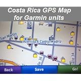 Costa Rica GPS map for GARMIN units - full license ELECTRONIC (download) version