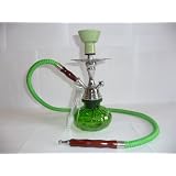 10" 1 Hose Mini Pumpkin Glass Hookah Green