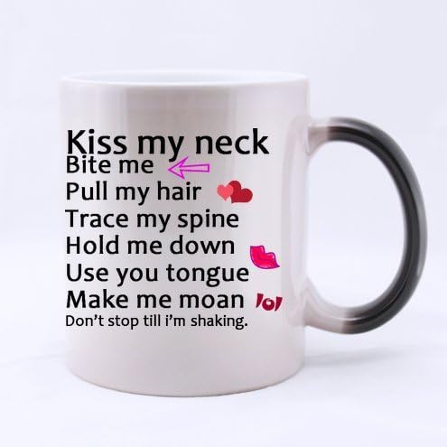 Sexy Tempting Words Ceramic Morphing Mug,Funny Quotes Mugs