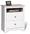 Prepac Monterey White 2-Drawer Tall Night Stand