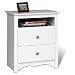 Monterey 2 Drawer Tall Nightstand, White