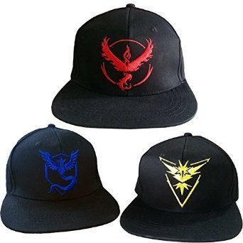 Pokemon Go - Team Instinct Valor Mystic Premium Quality Stitches Baseball Cap Hats