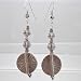 Long Disc Style Hills Tribe Silver and Bali Silver Dangle Earrings, #9534
