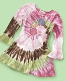 Flapdoodles Little Girl Mod Tie Dye Jersey Dress