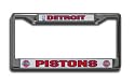 Detroit Pistons Chrome License Plate Frame