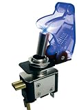 Produkt-Bild: Eufab 17056 Sicherheits-Kippschalter, LED blau transparent, mit beleuchteter Schalterspitze, 12V