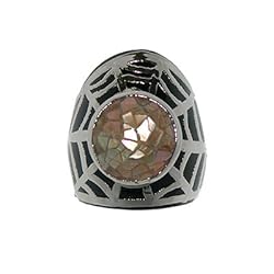 Caught in a Web Salmon Pink Abalone Ring (I Goth You)
