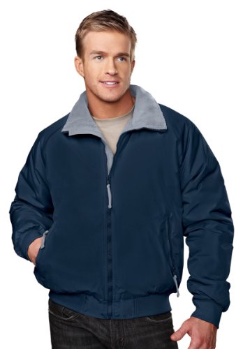Tri-Mountain Men's 3-Season Fleece Jacket, NAVY/GRAY, 2XLT On Sale
