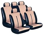 Zoom Produkt-Bild: EUFAB 28289 Kunstlederbezug-Set "Buffalo" schwarz/beige