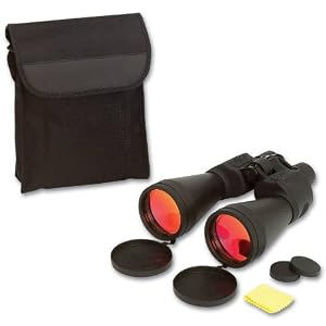 New Magnacraft 15x70 Binoculars Ruby Red Lenses for Glare Reduction Carrying Case with Strap by