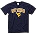 Campus Colors NCAA Adult Gameday Cotton T-Shirt - Premium Quality - Semi-Fitted Style - Officially Licensed Product (West Virginia Mountaineers - Navy, Large)