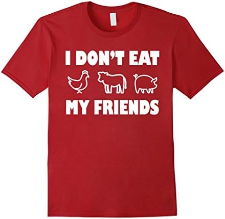 Men's Funny Vegetarian t shirt - Gifts for Women/Men Medium Cranberry
