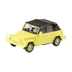 Dickie-Schuco 452590700 - VW Typ 181 1:87, mit geschlossenem schwarzen Dach, Vitrine mit Touchbox, Kennzeichen: F� - SC 185, gelb