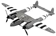 Smithsonian Museum Replica Series, P-38 Lightning - 1/60 Scale