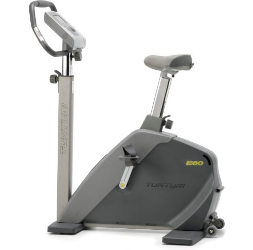 Tunturi E60 Exercise Bike - Dark/Light Grey, 97L x 70W x129H Cm