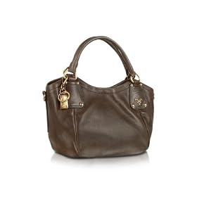 Prada Cervo Shine - Brown Deerskin Small Tote Bag