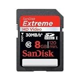 Sandisk 8GB EXTREME SDHC HD Video Card Class 6 - 20MB/s (SDSDRX3-8192) [Hassle-Free Packaging]
