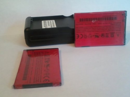 Sprint HTC EVO 4G 2x Red Battery + Dock charger, Evo Shift, HTC Droid Incredible, My touch 3g, Sprint Hero, Touch Pro2