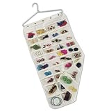 80 Pocket Canvas Jewelry / Accessory Organizer w/ Aluminum Hanger