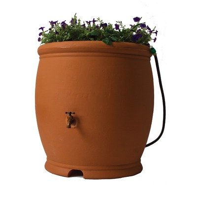 Algreen 85001 Barcelona Rain Barrel, Terra Cotta, 100 Gallon