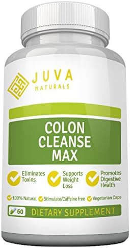 Total Colon Cleanse from JUVA Naturals to flush out those toxins from your body post Christmas and New Year Binge - Will help you to lose weight and an ideal companion to an appetite suppressant such as Garcinia Cambogia, Forskolin or Caralluma Fimbriata as well clean eating and regular exercise - 100% Pure Vegetarian & Vegan All Natural product - CAFFEINE and ADDITITIVE FREE