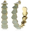 Disney "Little Mermaid" Gold-Plated Fish Scale Hoops with Enamel