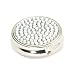 Clear Crystal 3 Day Section Round Metal Pill Box Case