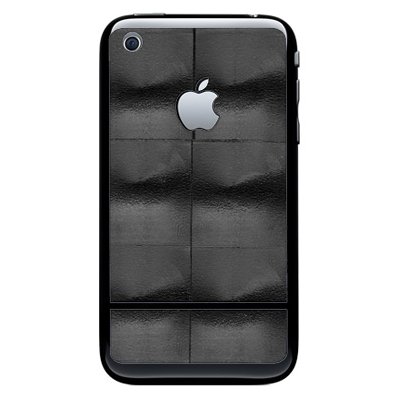Premium Black Galaxy Stick-on Cell Phone Backplate Decal Cover and Premium Screen Protector for Apple iPhone 3G / 3G S