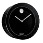 Movado Black Circle Crystal Clock
