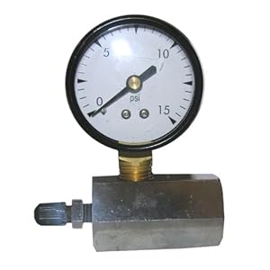 Lasco 13-1891 Metal Gas Test Gauge 15 PSI with Adapter to 3/4-Inch Pipe Lasco 13-1891 Metal Gas Test Gauge 15 PSI with Adapter to 3/4-Inch Pipe