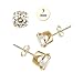 14K Yellow Gold Stud Earring Aprx .24 Carat Total Weight, 3mm Each Round Simulated Diamond Earring. Set on Stamping Setting & Friction Style Post