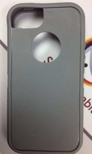 Replacement Silicone Skin For iphone 5 Otterbox Defender case by SportyGigabite (Gray) + 30 days money back warranty