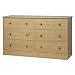 Double Dresser - Honey Oak
