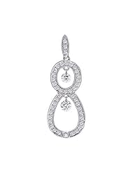 14K White Gold Diamond Dashing Diamonds Pendant (chain NOT included)