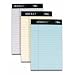 TOPS Docket Legal Pad, 8 x 5 Inches, Junior Legal Ruled, 50 Sheets, 6-Pack, 2 Each of 3 Colors (99601)