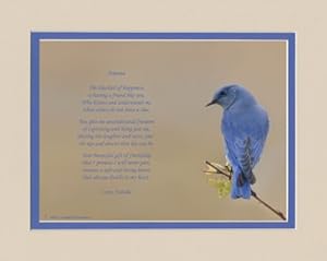 Personalized Friend Gift. Bluebird Photo with this Beautiful Friendship