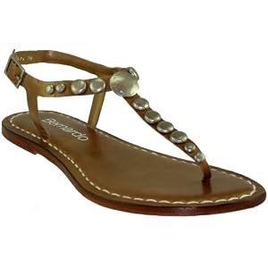 Buy Bernardo Mojo Gold Blue Ladies Thong Sandals by Bernardo